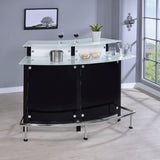 Keystone Glass Top Bar Unit Black