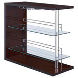 Prescott Rectangular 2-shelf Bar Unit Glossy Black