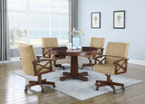 Marietta  Game Table Set Tobacco and Tan