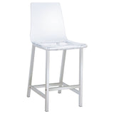 Juelia Counter Height Stools Chrome and Clear Acrylic (Set of 2)