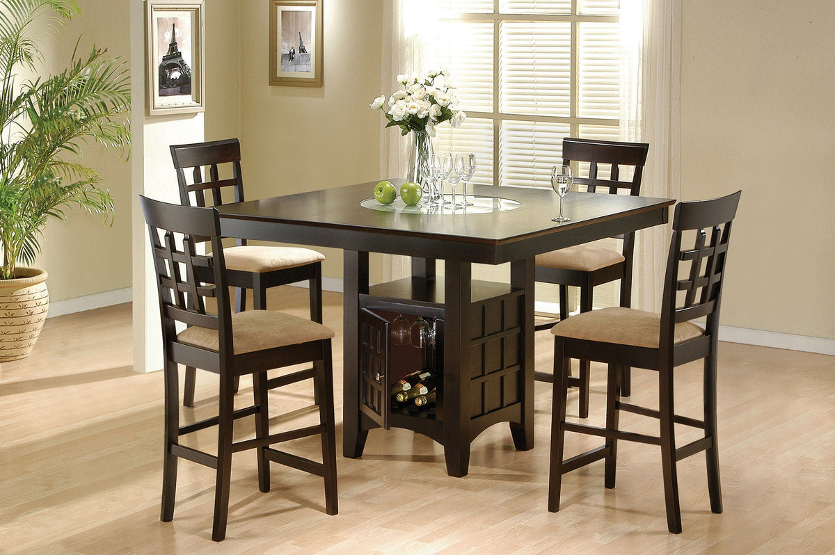 Gabriel  Square Counter Height Dining Set Cappuccino