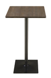 Cavalier Square Bar Table Dark Elm and Matte Black