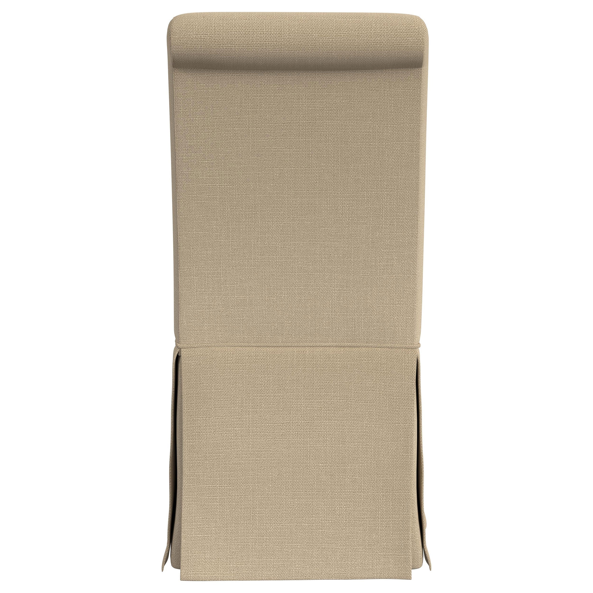 Shawna Upholstered Skirted Dining Chair Khaki (Set of 2)