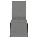 Shawna Upholstered Skirted Dining Chair Gray (Set of 2)