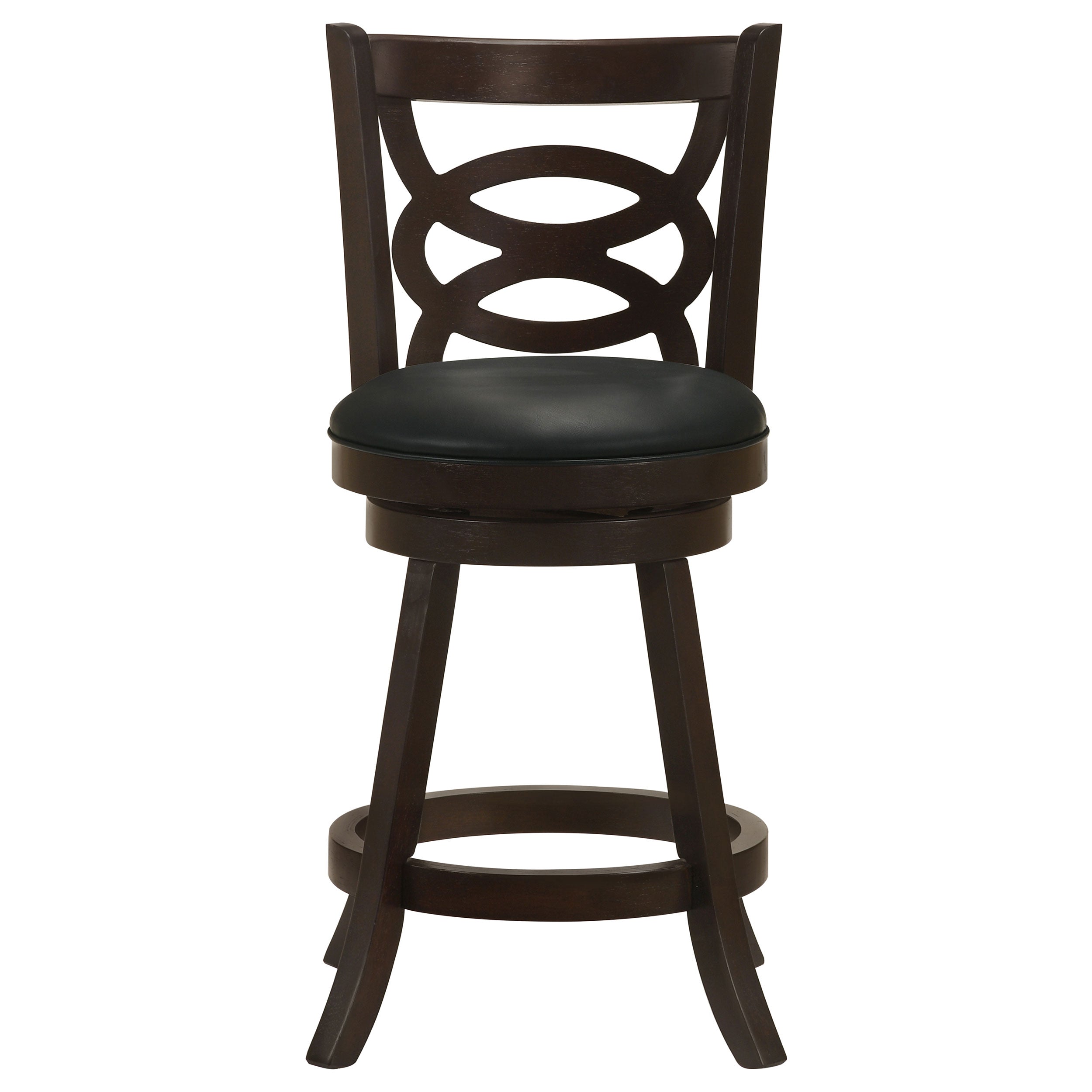 Calecita Swivel Bar Stools with Upholstered Seat Cappuccino (Set of 2)