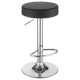 Ramses Adjustable Backless Bar Stool Chrome and White