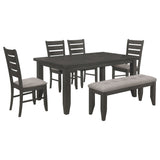 Dalila  Rectangular Dining Set Grey and Dark Grey