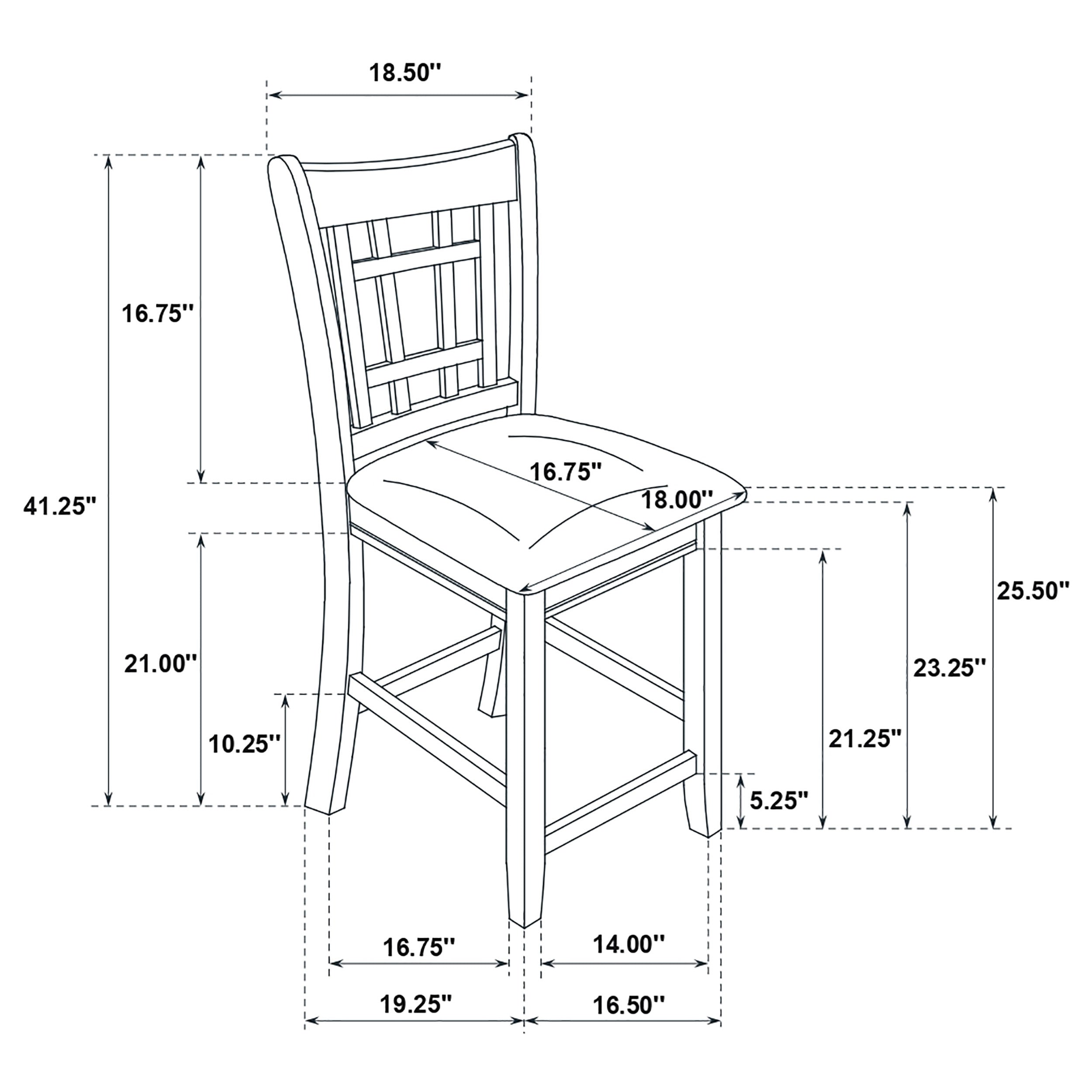 Lavon  Counter Height Dining Room Set Espresso and Black