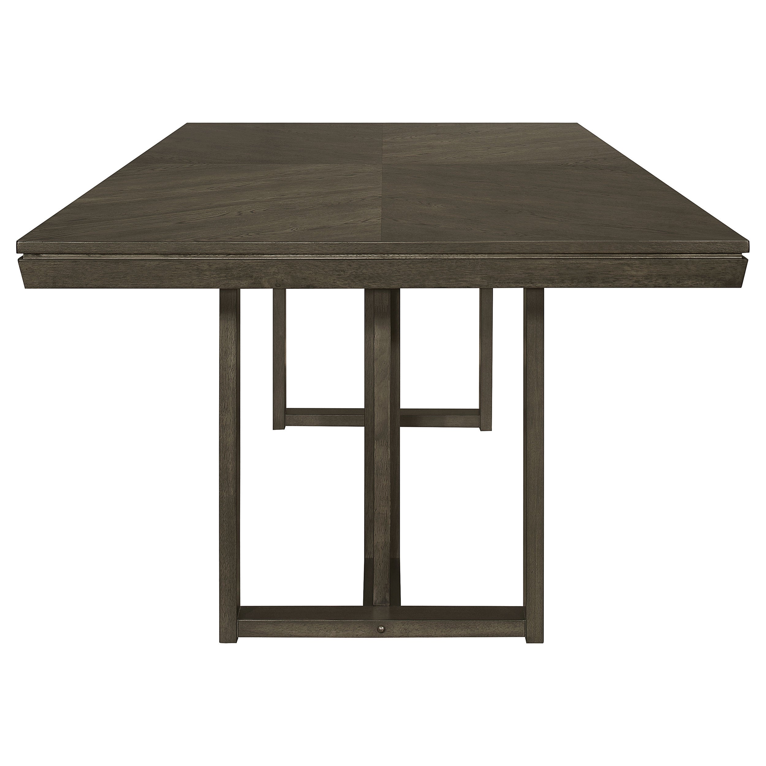 Kelly  Rectangular Dining Table Set Beige and Dark Grey