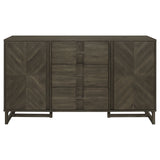 Kelly 3-drawer Storage Dining Sideboard Server Dark Grey