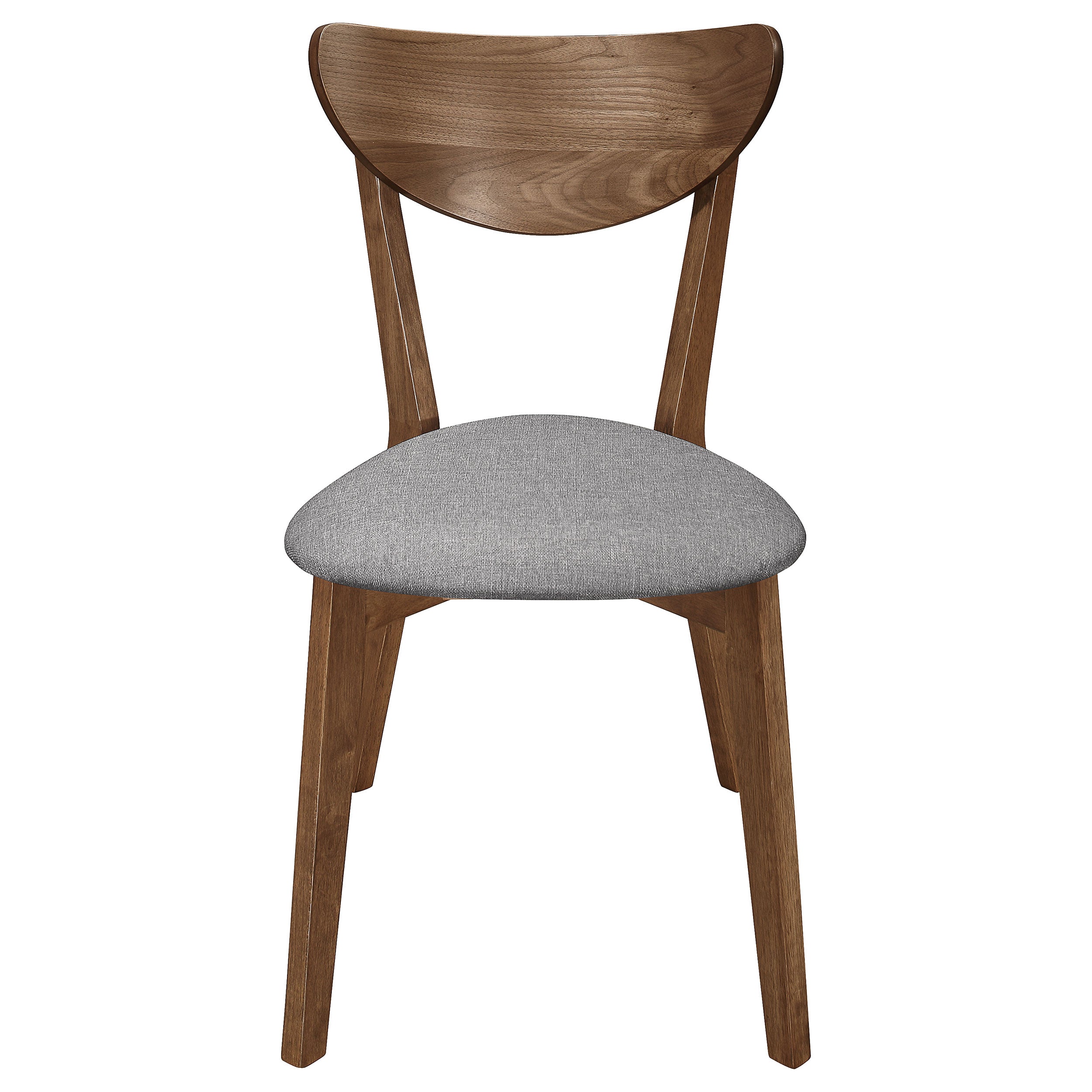 Alfredo Upholstered Dining Chairs Grey and Natural Walnut (Set of 2)