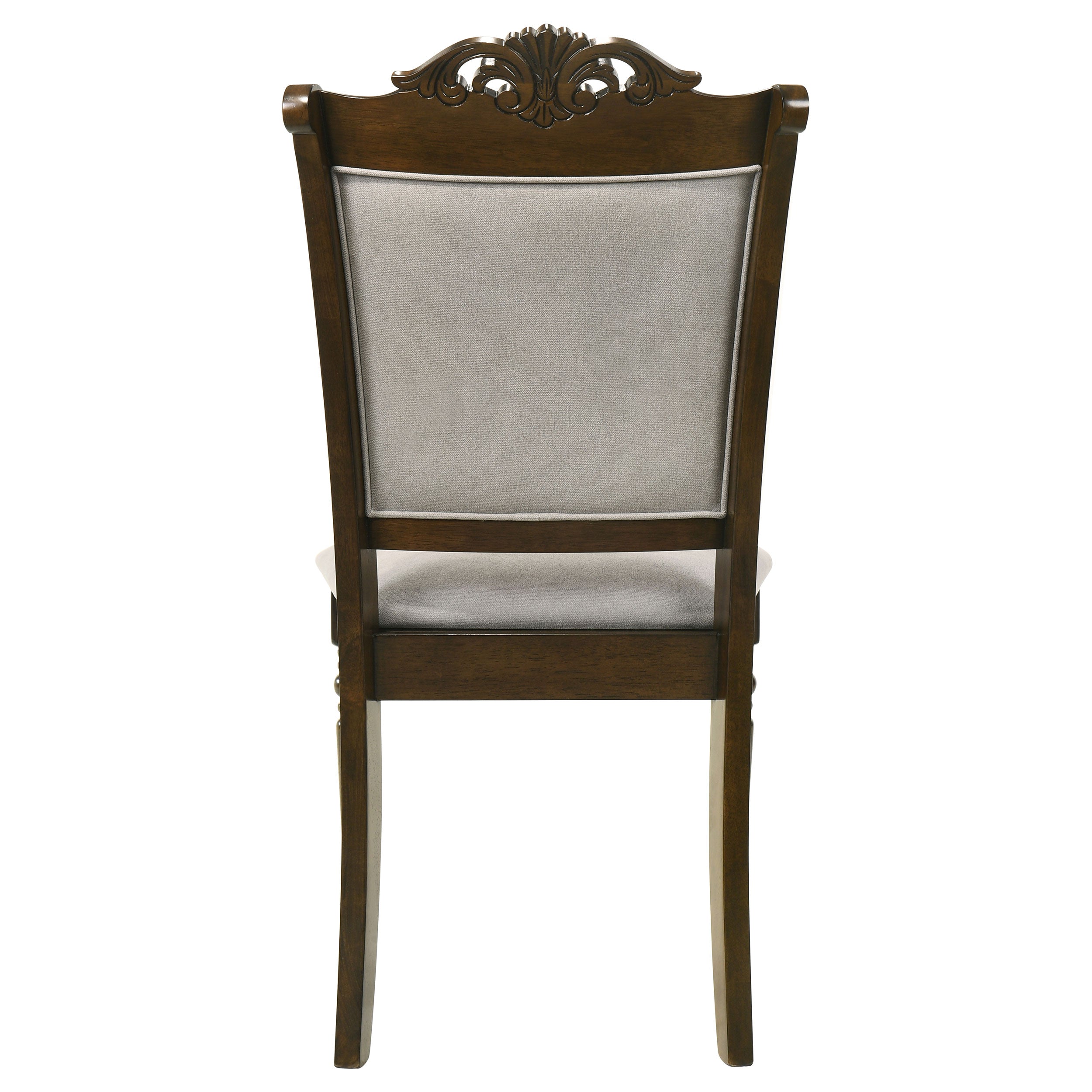 Willowbrook Upholstered Dining Side Chair Grey and Chestnut (Set of 2)