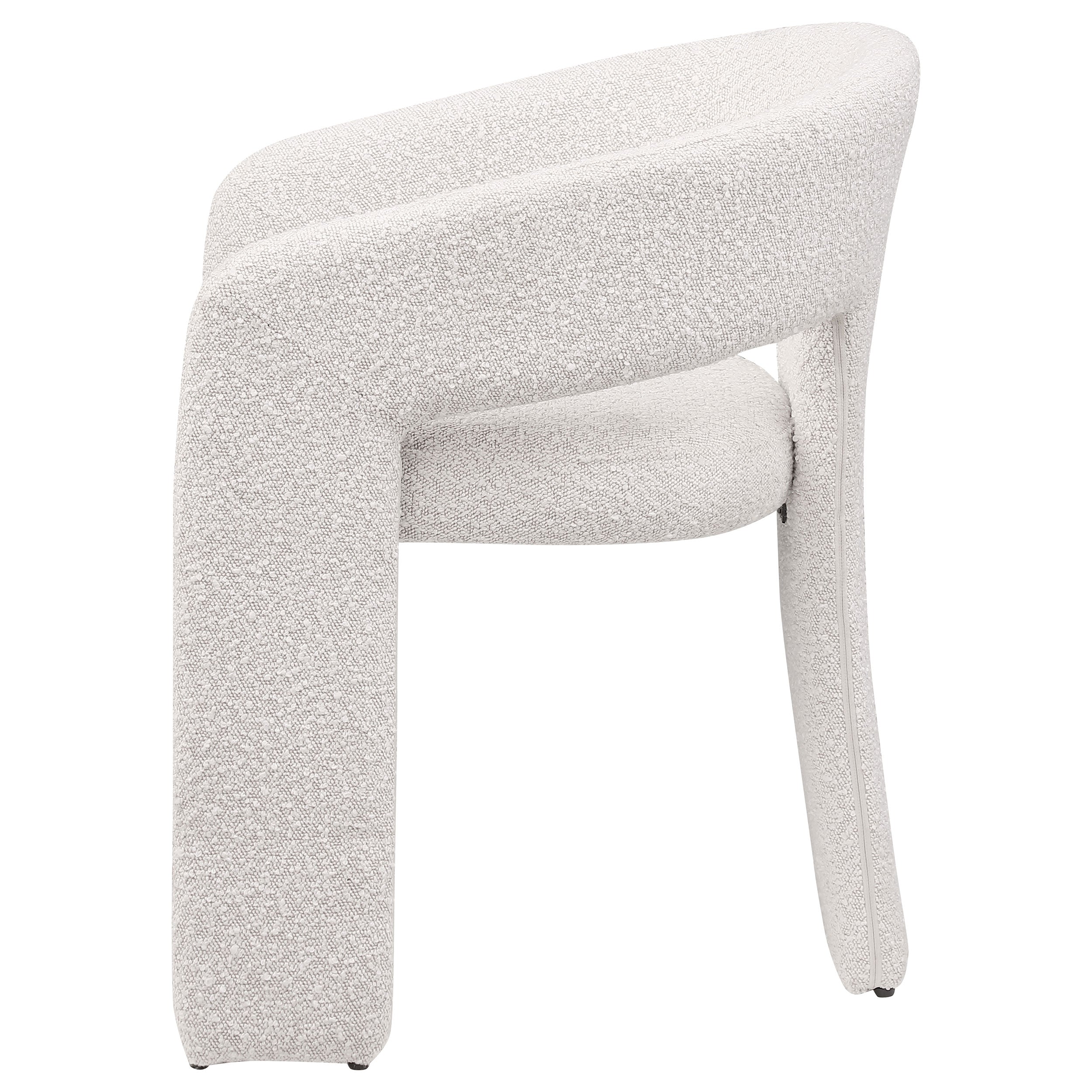 Eudora Boucle Upholstered Dining Side Chair Cream