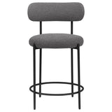 Viola Boucle Upholstered Counter Chair Grey (Set of 2)