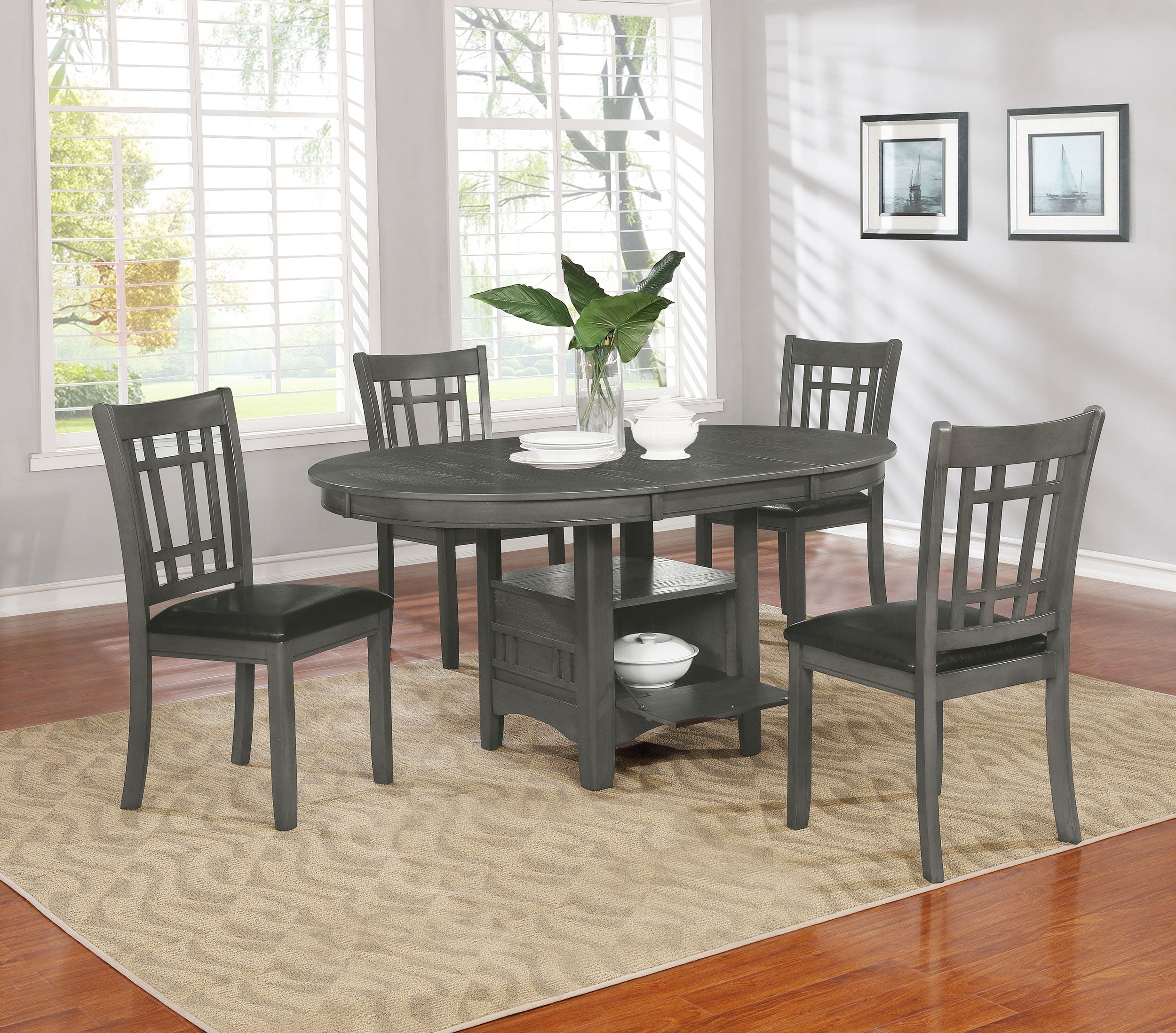 Lavon  Dining Set Medium Grey