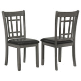 Lavon Padded Dining Side Chairs Medium Grey and Black (Set of 2)