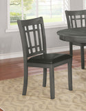 Lavon Padded Dining Side Chairs Medium Grey and Black (Set of 2)