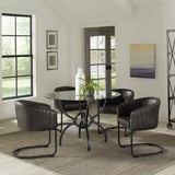 Aviano  Dining Set Gunmetal and Matte Black