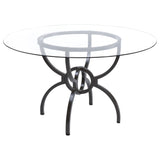 Aviano  Dining Set Gunmetal and Matte Black