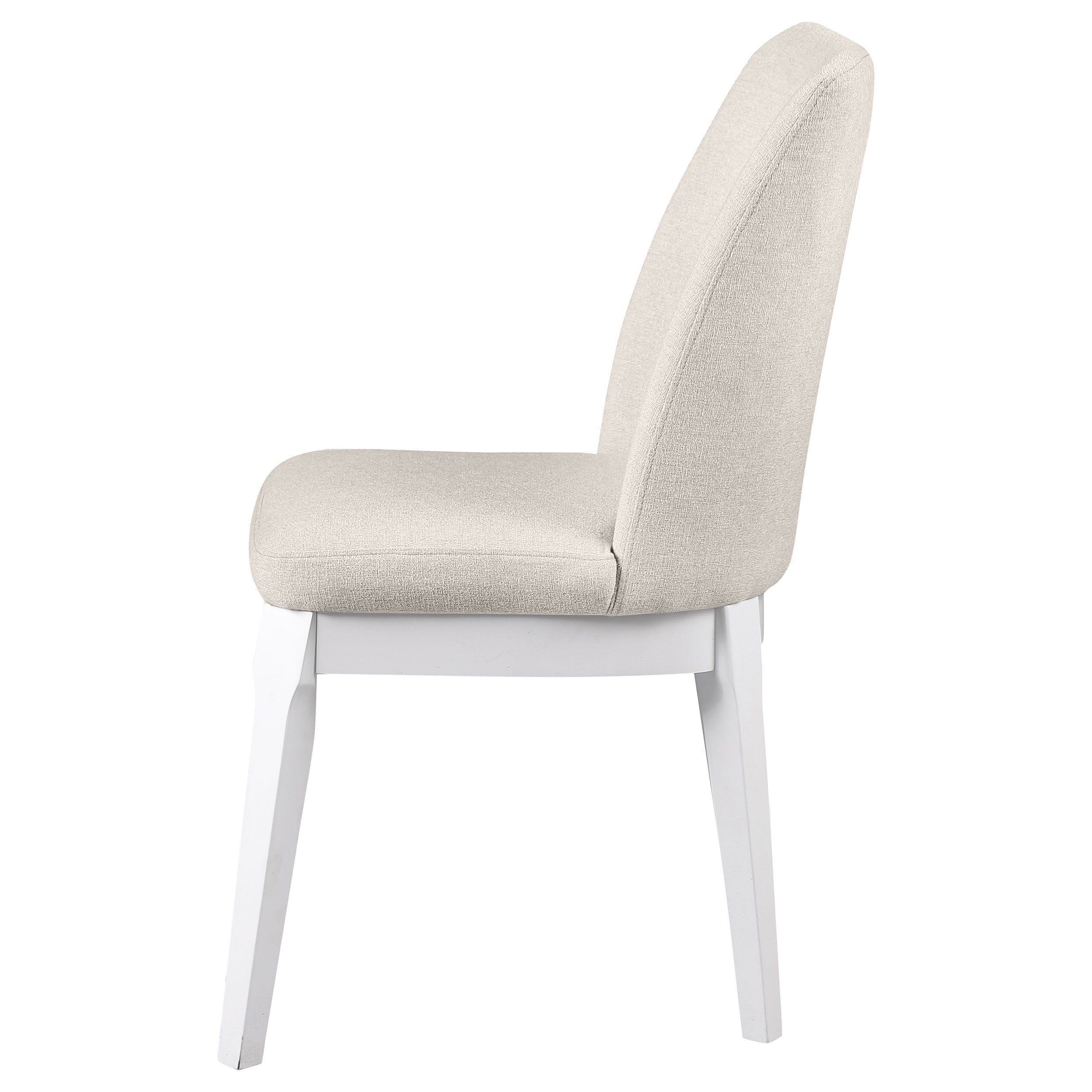 Carissa Upholstered Dining Side Chair Beige (Set of 2)