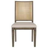 Matisse Woven Rattan Back Dining Side Chair Brown (Set of 2)