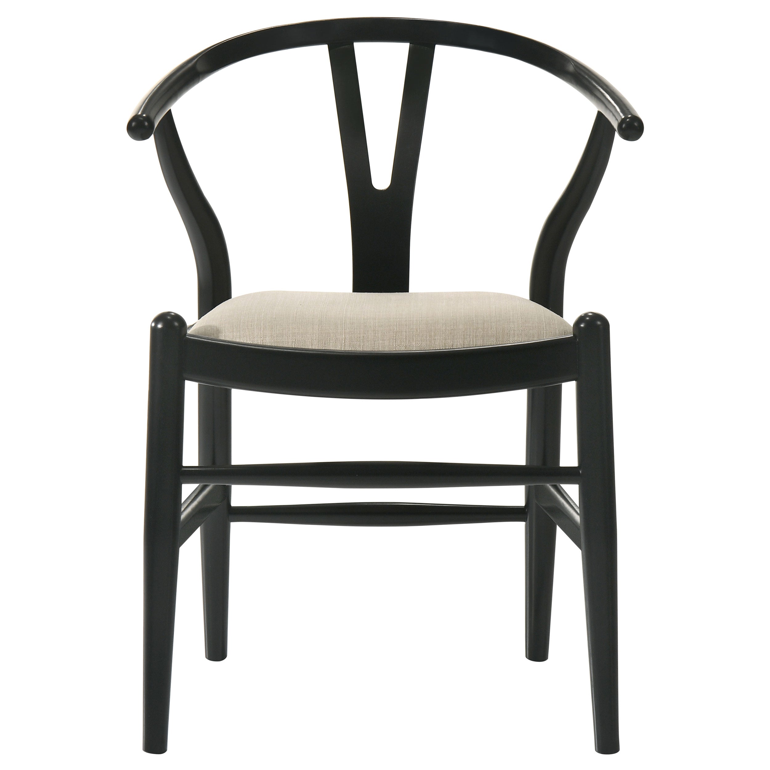 Dinah Wood Wishbone Dining Side Chair Black (Set of 2)