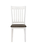 Kingman Slat Back Dining Chairs Espresso and White (Set of 2)