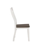 Kingman Slat Back Dining Chairs Espresso and White (Set of 2)