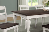 Madelyn  Rectangle Dining Set Dark Cocoa and Coastal White