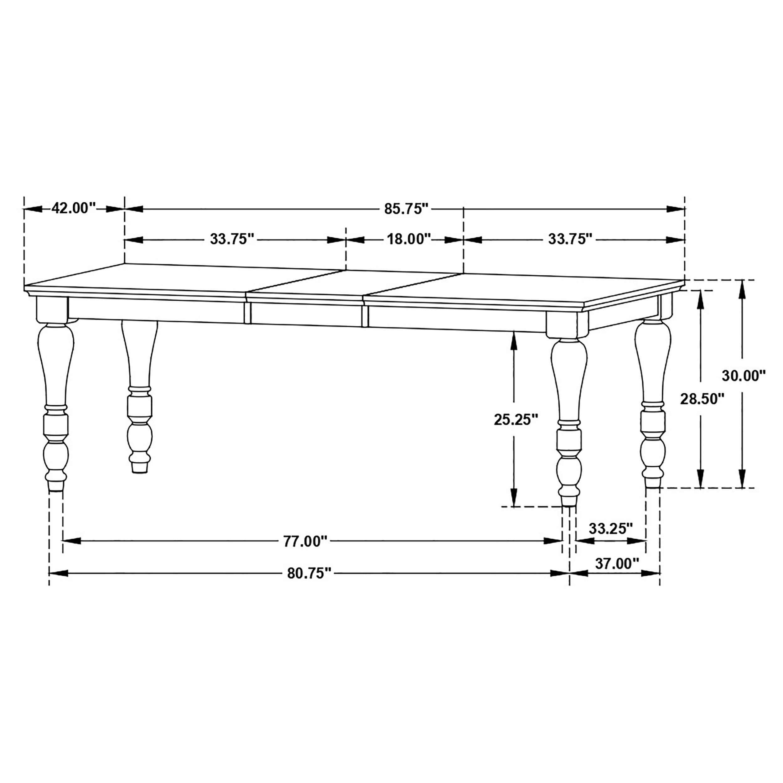 Madelyn  Rectangle Dining Set Dark Cocoa and Coastal White