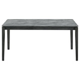 Stevie Rectangular Faux Marble Top Dining Table Grey and Black