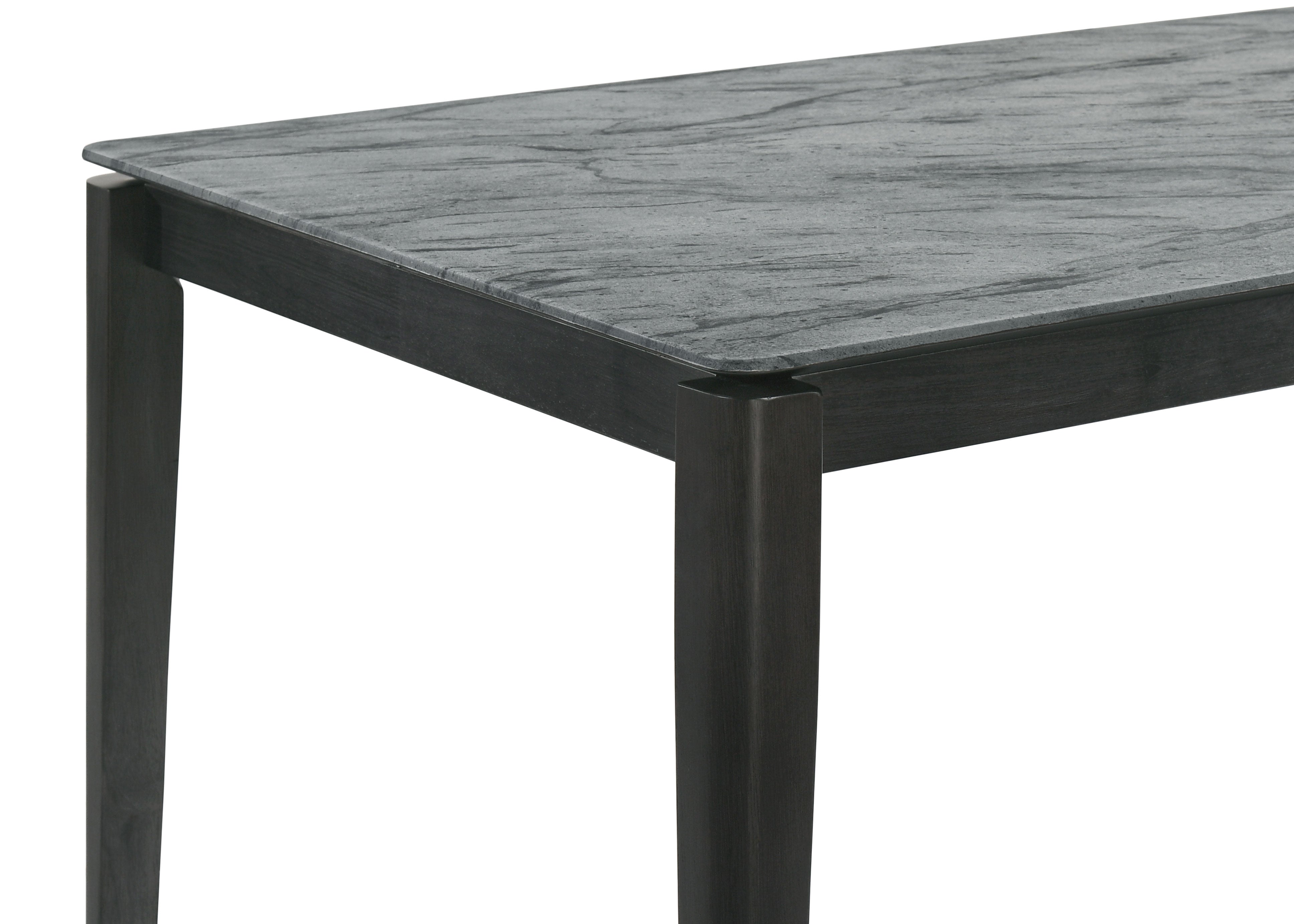 Stevie Rectangular Faux Marble Top Dining Table Grey and Black