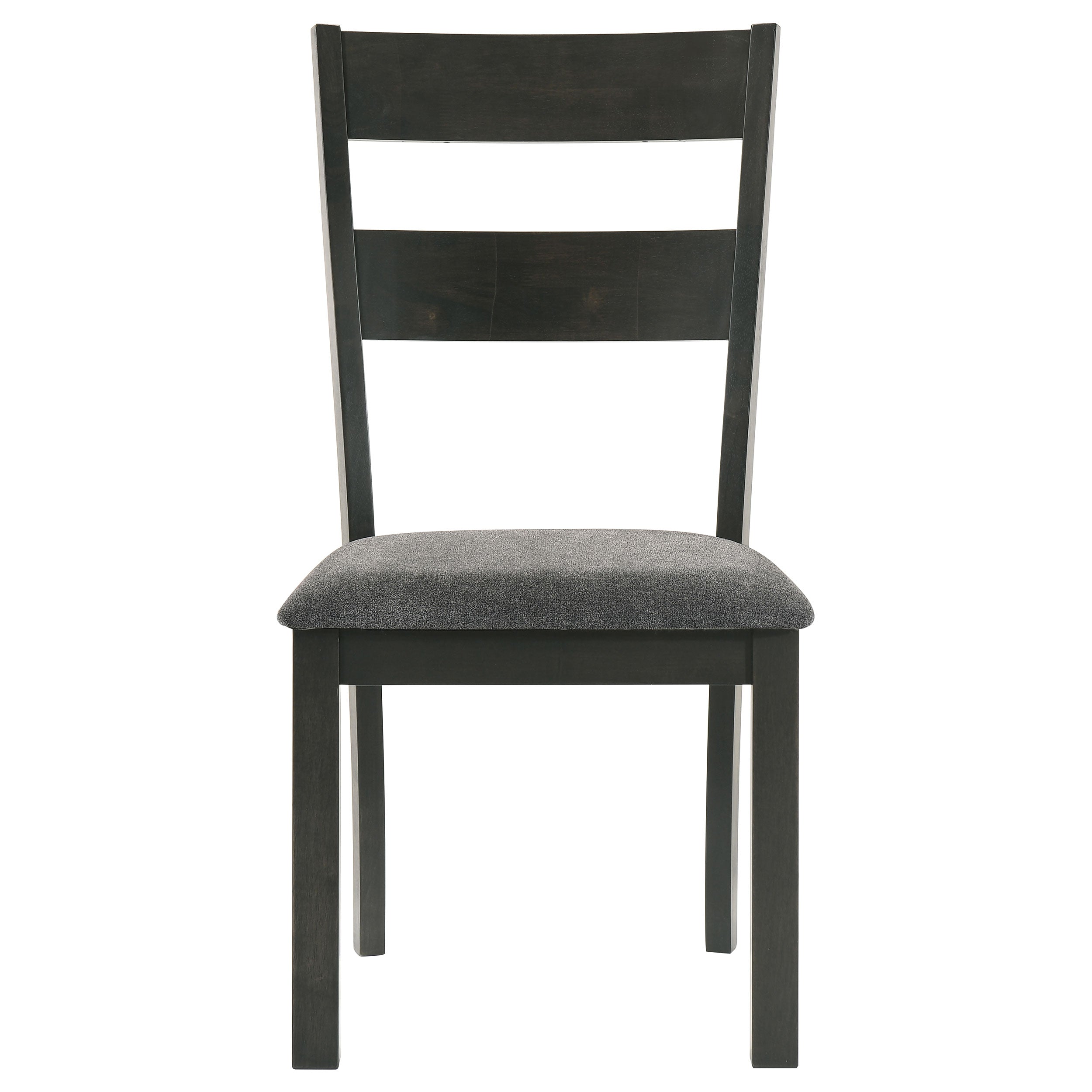 Jakob Upholstered Side Chairs with Ladder Back (Set of 2) Grey and Black