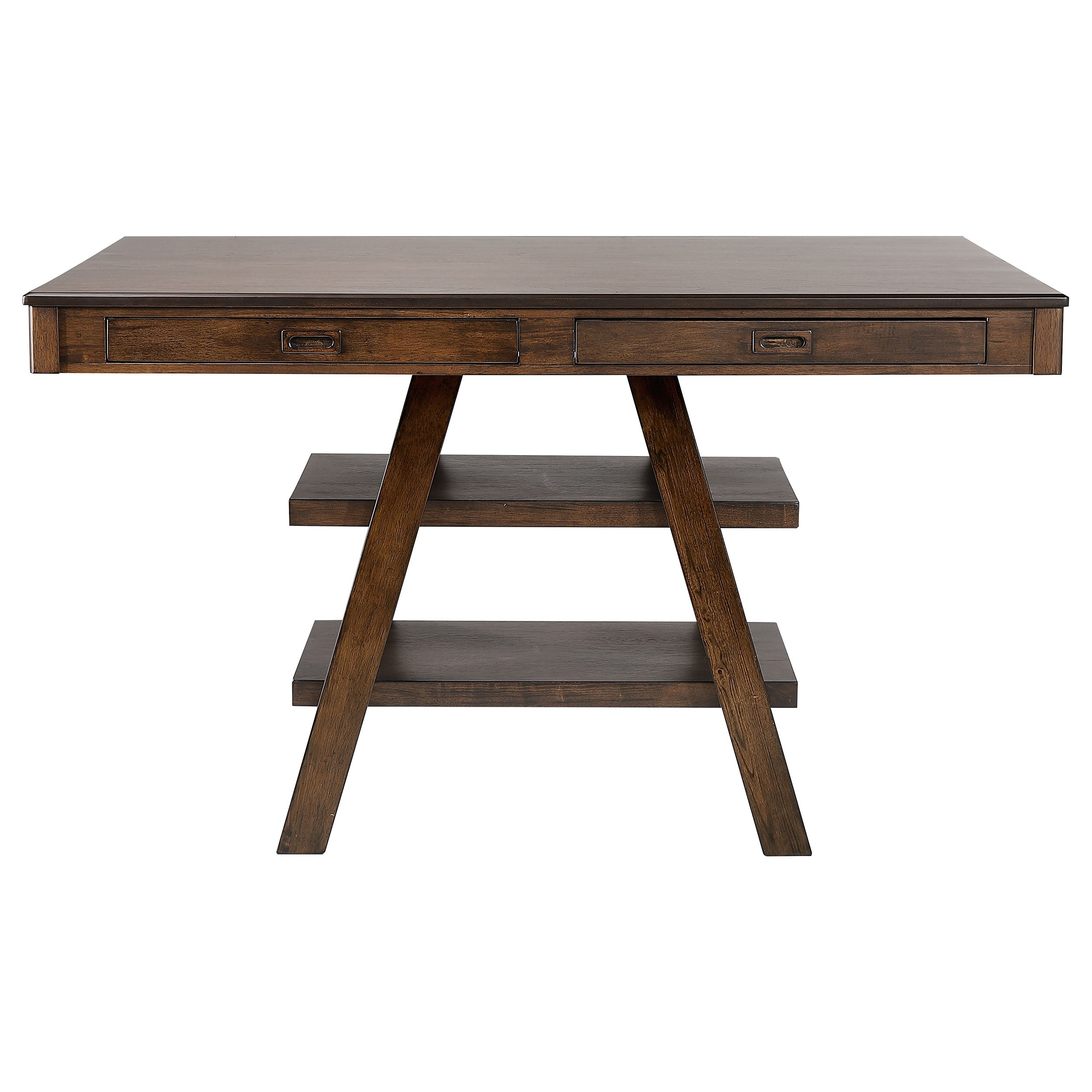 Dewey  Rectangular Dining Set Brown and Walnut