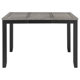 Elodie  Counter Height Dining Table Set with Extension Leaf Grey and Black