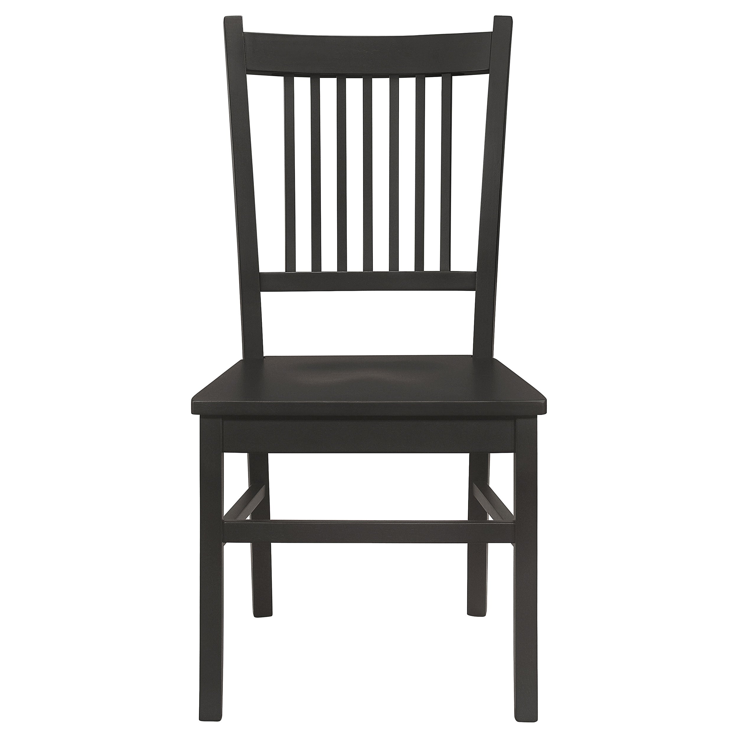 Marbrisa Slat Back Dining Side Chair Matte Black (Set of 2)