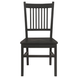 Marbrisa Slat Back Dining Side Chair Matte Black (Set of 2)