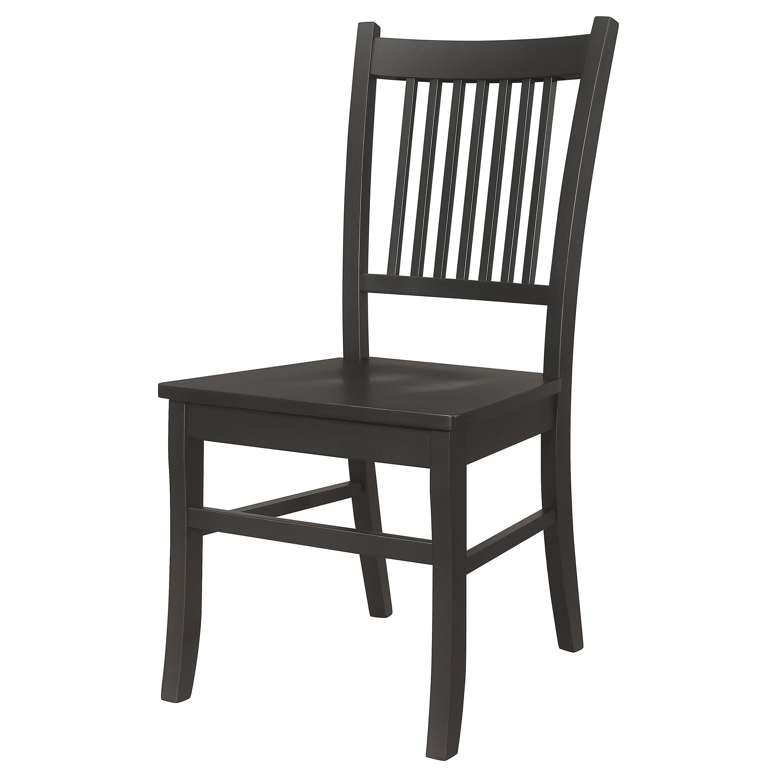 Marbrisa Slat Back Dining Side Chair Matte Black (Set of 2)