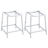 Jovani Acrylic Backless Bar Stools Clear and Chrome (Set of 2)