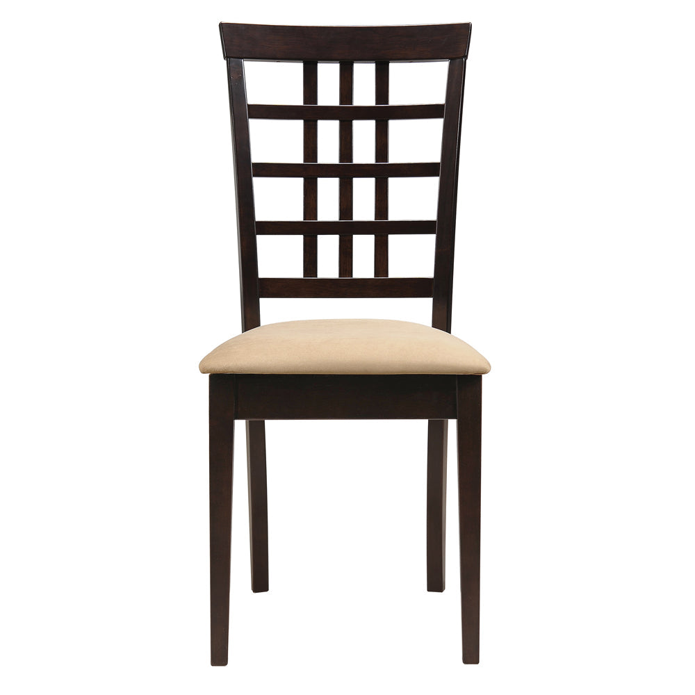 Kelso Lattice Back Dining Chairs Cappuccino (Set of 2)