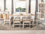 Kirby  Dining Set Natural and Rustic Off White