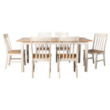 Kirby  Dining Set Natural and Rustic Off White