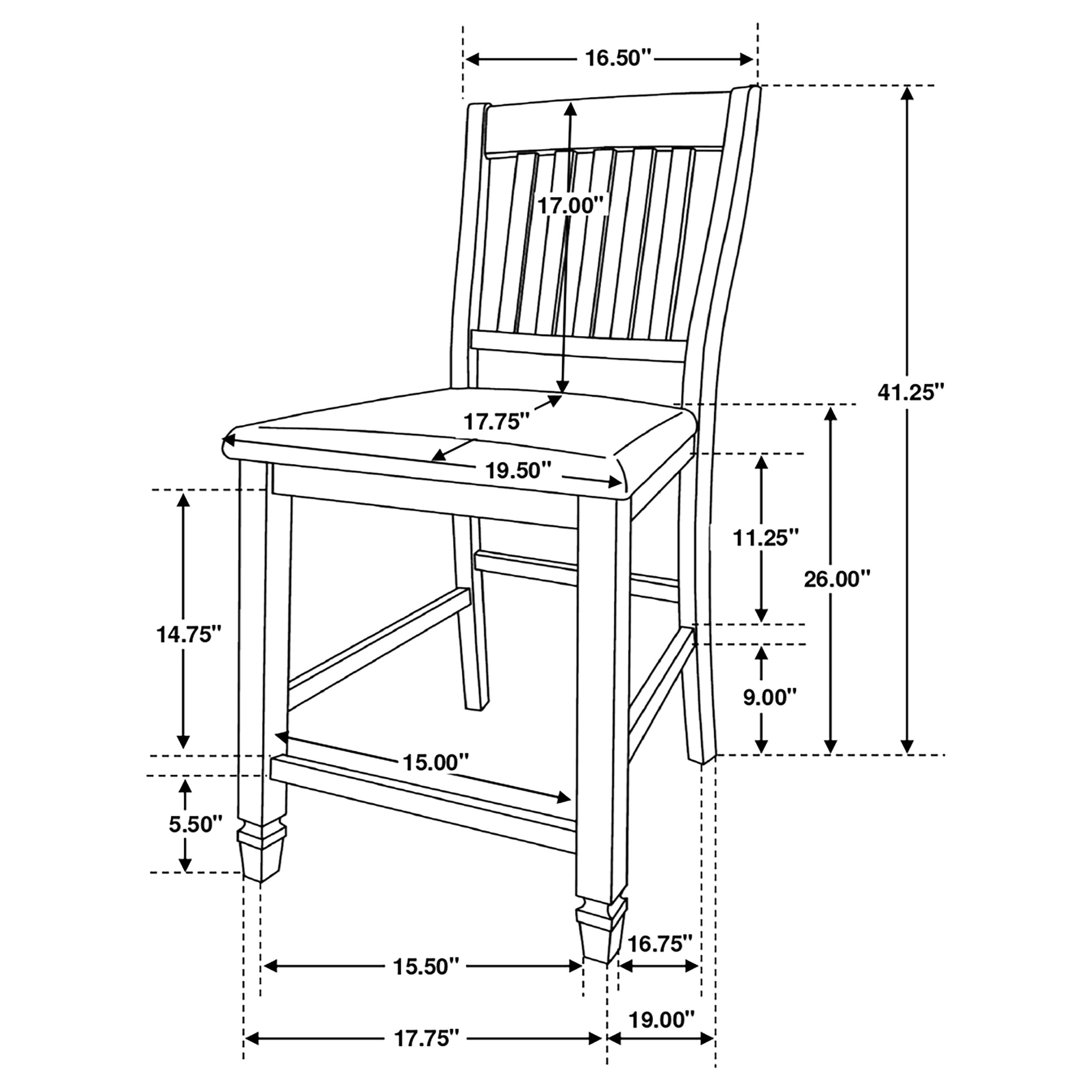 Sarasota  Counter Height Dining Set with Drop Leaf Nutmeg and Rustic Cream