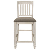 Sarasota Slat Back Counter Height Chairs Grey and Rustic Cream (Set of 2)