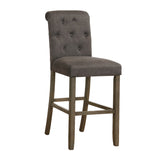 Balboa Tufted Back Bar Stools Beige and Rustic Brown (Set of 2)