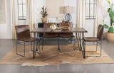 Topeka  Dining Set Mango Cocoa and Gunmetal