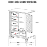 Franco 5-drawer Door Chest Burnished Oak