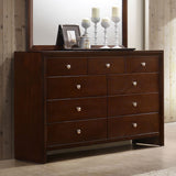 Serenity Rectangular 9-drawer Dresser Rich Merlot