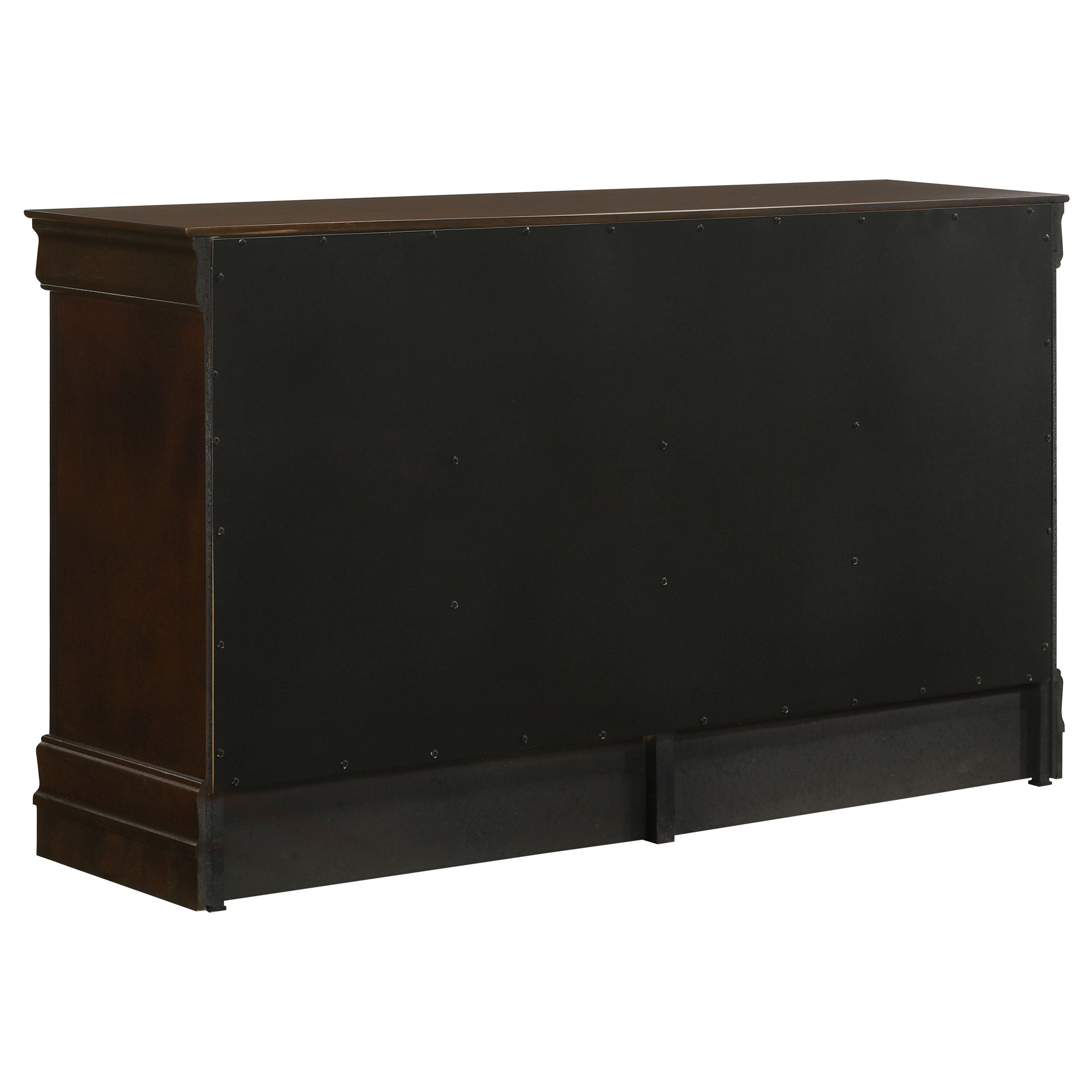 Louis Philippe 6-drawer Dresser with Mirror Cappuccino