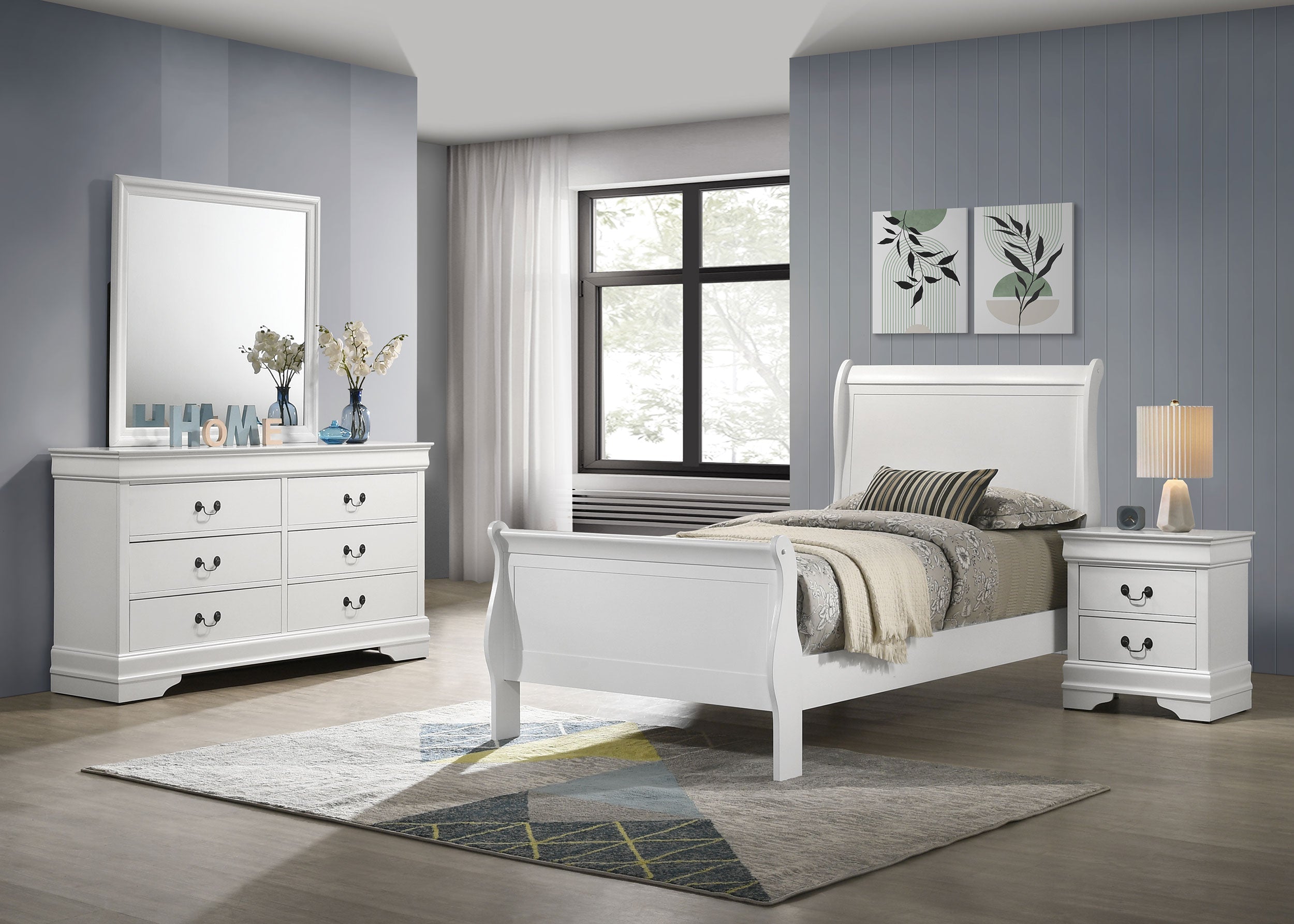 Louis Philippe   Bedroom Set White